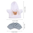 thumbnail image 2 of 4 piezas de ropa de oso: ropa de peluche, sudadera con capucha y pantalones de oso, ropa de peluche para muñecas de 20 cm, accesorios de vestir para pequeños conjuntos., 2 of 5