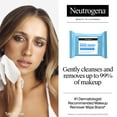 thumbnail image 3 of Neutrogena Makeup Remover Face Wipes, Single Facial Cleansing Wipes, 20 Count, 3 of 11