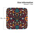 thumbnail image 2 of Naloa Colorful Mexican2 Coasters for Set of 4 - PU Leather Coasters, Coasters for Table Cup Tea Coffee Beer, Decorative for Kitchen Homedecor (Round), 2 of 6