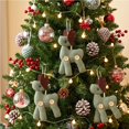 thumbnail image 5 of Cadancy Christmas Ornaments Fabric Reindeer Hanging Pendant Tree Decoration Holiday Seasonal Home Decor Party Rustic Mantle Wall Window Decorations, 5 of 6