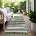 thumbnail image 6 of Addison Rugs Chantille Indoor/Outdoor Transitional Stripes Cactus Washable Runner Rug, 2'3" x 7'6", 6 of 6