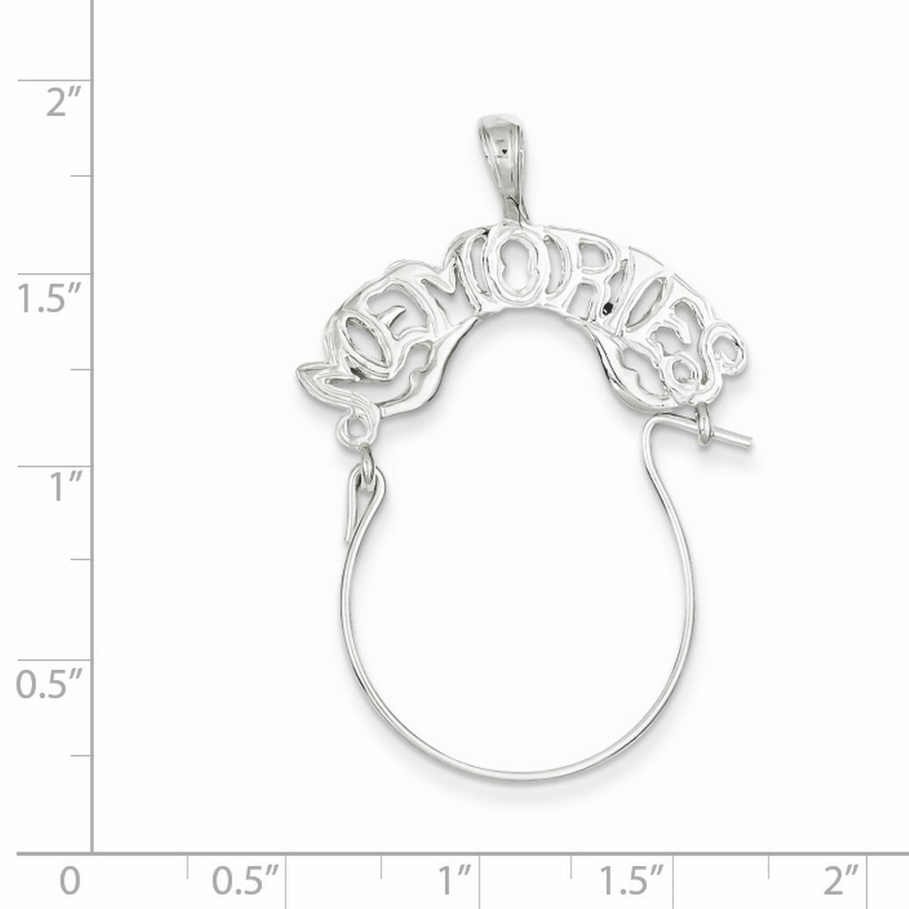 Sterling Silver Memories Charm Holder Pendant