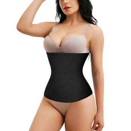 

CtriLady Women s Underbust Corset Stomach Waist Trainer Elastic Postpartum Recovery Belt Postpartum Support Waist Cincher Belly Waist Girdle Body Shaper Seamless Underwear(Black X-Large)