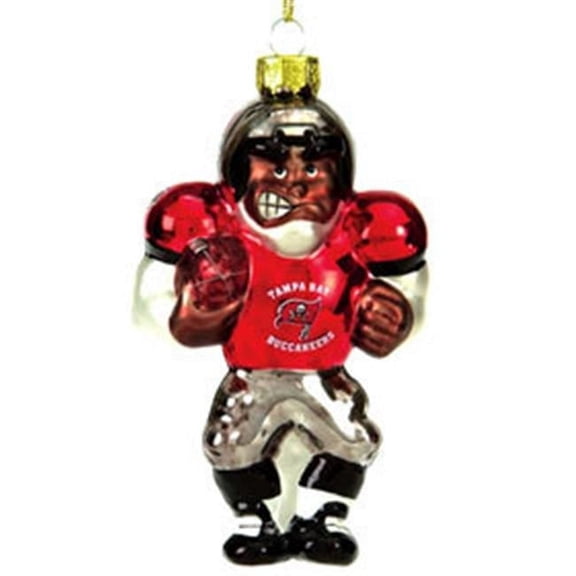 Tampa Bay Buccaneers Ornament Blown Glass Football Player