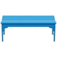 thumbnail image 3 of GARDEN Plastic Adirondack Backless Outdoor Bench for Patio Entryway, Pacific Blue, 3 of 6