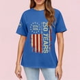 thumbnail image 3 of Women's 250 Anniversary Usa Shirt Usa Flag Graphic Print Short Sleeve Patriotic Tees for Celebrate 250th Anniversary Of America, 3 of 3
