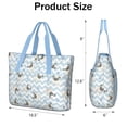 thumbnail image 3 of Tote Bag for Women - Pug and Footprints Shoulder Bag - Large Utility Work Duffle Bag with Zipper Handbag for Travel, Work, Sprots, 3 of 5