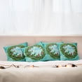 thumbnail image 3 of Ambesonne Fantasy Throw Pillow Cover 4 Pack, Small Town Round Art, 20", Green and Blue, 3 of 6