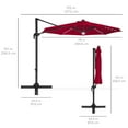 thumbnail image 7 of Best Choice Products 10ft 360-Degree LED Cantilever Offset Hanging Market Patio Umbrella w/ Easy Tilt - Burgundy, 7 of 7