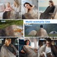 thumbnail image 5 of Brown Cooling Blanket, Lightweight Breathable Summer Throw Blanket with Double Sided Cold Effect, Modern Ombre Abstract Art Oil Painting Picnic Beach Blankets Bed Sheet for Hot Sleepers 40"x60", 5 of 8