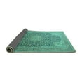 thumbnail image 2 of Ahgly Company Indoor Rectangle Medallion Turquoise Blue Traditional Area Rugs, 2' x 3', 2 of 4