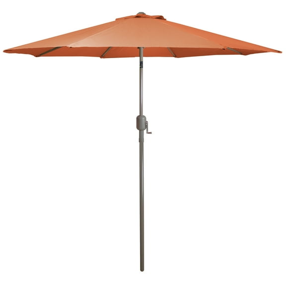 Northlight 9ft Outdoor Orange Patio Umbrella with Hand Crank and Tilt