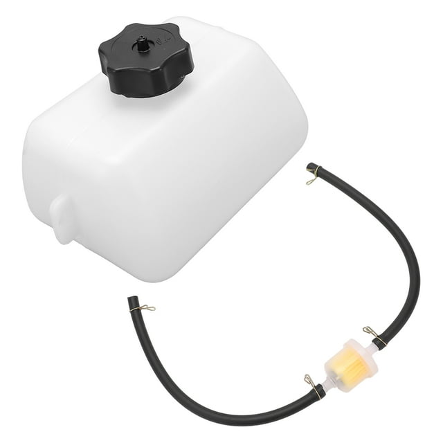Tanque de combustible de gas de 1 litro con filtro de combustible de manguera blanco para mini motocicleta ATV de 43 cc, 47 cc, 49 cc de 2 tiempos
