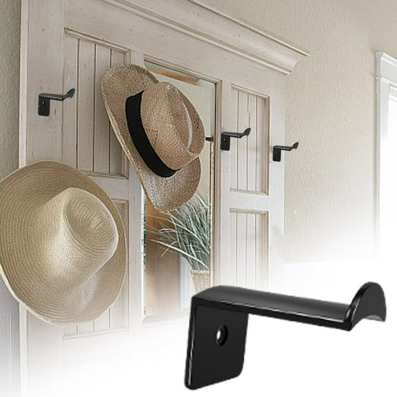 1PC Adhesive Hat Hooks, Wall Mounted Window Hanging Cowboy Hat Rack, Durable Wall Storage Hat Holder Organizer, Multifunctional Storage Rack Hat Hangers for Home, Hat Rack for Wall Cowboy Hat Rack