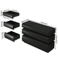 thumbnail image 6 of Modern 6-Drawer Dresser with No-Handle Sliding Design, Black MDF Chest for Bedroom/Living Room Storage - Reinforced Rails & Anti-Tip Safety, 6 of 9