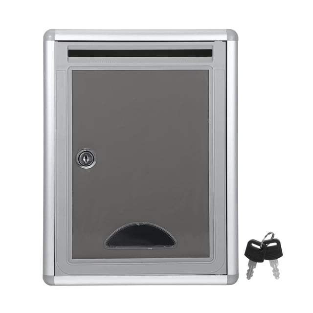 CIMAXIC Small Suggestion Box Mailbox With Lock Wall Hanging Complaint Suggestion Box Aluminium Alloy Box,11.22"X8.46"X4.13"