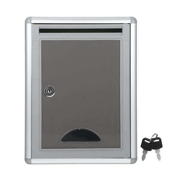 Buzón de sugerencias de aleación de aluminio: buzón metálico con cerradura - Buzón de quejas ligero de pared para oficinas y comunidades