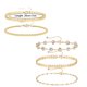 thumbnail image 2 of Tobilleras doradas para mujer, tobilleras en capas, conjunto de joyas, regalos para niñas adolescentes MFZFUKR BST3004606-1, 2 of 5
