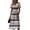 Blue, variant on Minjewel Women's Striped Mini Dress with V-Neck Short Sleeve - Breton Summer Dress, Loose Flowy Beach Party Outfit, Comfy Vacation Top,Black,XL