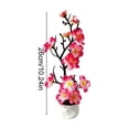 thumbnail image 3 of SLYNSHome Artificial Plum Blossom Potted Plant,Pink Silk Flower Bonsai With Pot, Decorative Faux Flower Arrangement For Living Room Office Tabletop Indoor Home Decor, 3 of 6
