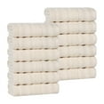 thumbnail image 2 of Superior Mika Smart Twist Cotton Medium Weight Face Towels Washcloths, Set of 12, Ivory, 2 of 10