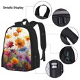 thumbnail image 3 of Easygdp Colorful Wildflower Meadow Mochila para Niños y Niñas con Set de Caja de Almuerzo y Estuche para Lápices 3 en 1, Mochila Escolar Estampada para Adolescentes, 3 of 7