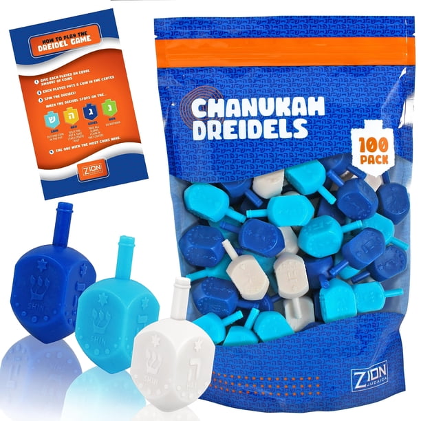 Trompo Giratorio Dreidels Judaica Zion Hanukkah Paquete de 100