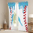 thumbnail image 3 of Erosebridal Baseball Gamer Curtains Pack of 2 (42x84 Each),Ice Cream Baseball Curtains Blackout For Kids Boys, 3 of 7