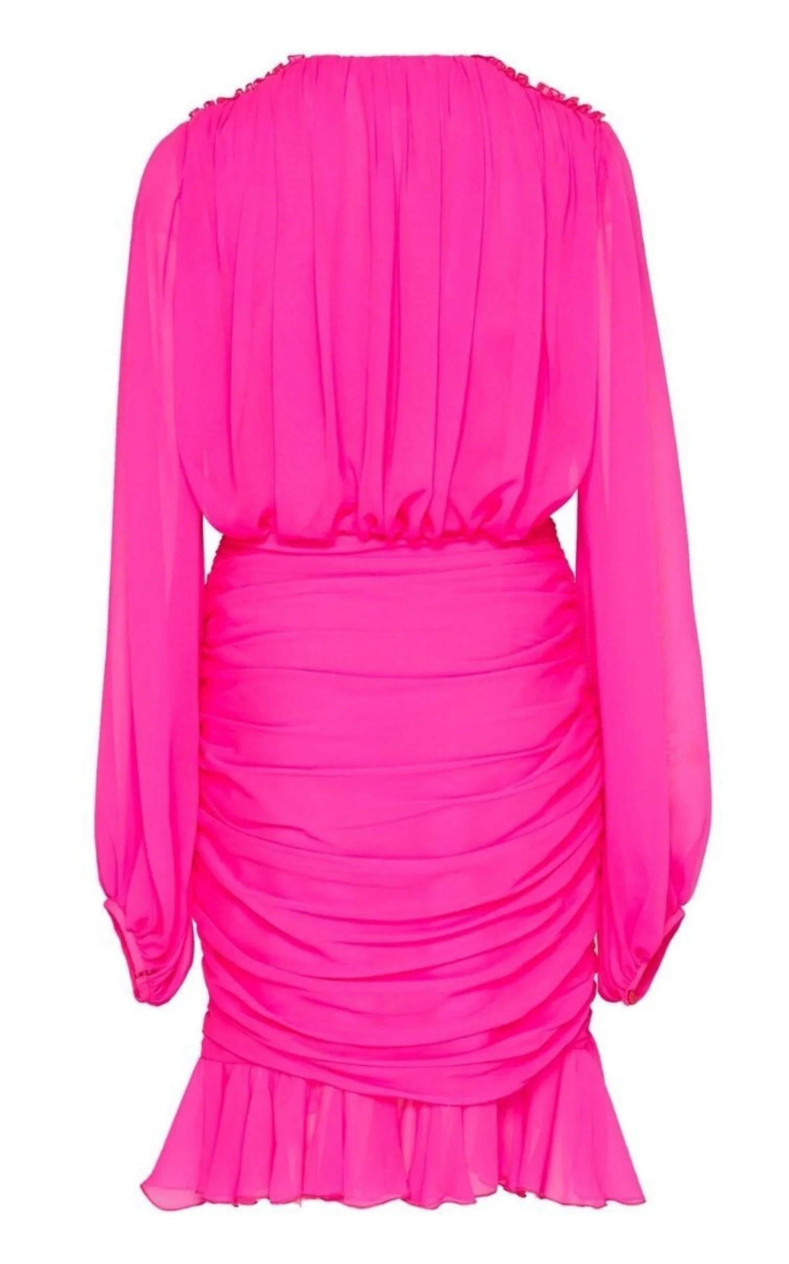 パーティードレス Ruched Neon Silk-Chiffon Mini Dress Ruched Neon Silk-Chiffon Mini Dress - Walmart.com