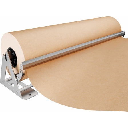 36 Inch Paper Roll Dispenser and Cutter - Heavy-Duty Wall Mountable, Non Slip Tabletop - Kraft, Freezer, Butcher Paper - Up to 1000ft Rolls