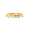 thumbnail image 3 of 10kt Yellow Gold His Hers Round Diamond Cluster Matching Wedding Set 1/10 Cttw, 3 of 4