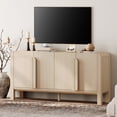 thumbnail image 2 of 63" Modern TV Stand with Storage, Entertainment Center with Adjustable Shelves,Wooden TV Console with 4 Doors for Living Room, 2 of 11