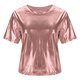 thumbnail image 3 of Tops de Cuello Redondo para las Mujeres de Moda Primavera Verano Manga Corta Base Blusa, Poliéster Suave Fresco Uso Diario, 3 of 6