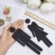 thumbnail image 3 of 2 letreros autoadhesivos para inodoro de 20 cm para hombres y mujeres, letreros de identificación para baños, pegatinas de pared de plástico negro para WC., 3 of 9