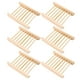 thumbnail image 1 of EeaseMX 6 jaboneras de madera para escurrir platos, soporte de madera para jabonera de baño, 1 of 8
