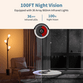 thumbnail image 6 of 《100 ft Night Vision  & Dual Antennas》OHWOAI 3MP Wireless Outdoor Security Camera System with NVR., 6 of 10