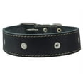 thumbnail image 2 of Black Genuine Leather Studded Dog Collar, 1.75" Wide. Fits 18.5"-22" Neck. For Large Breeds Boxer, Bulldog, Pitbull., 2 of 2