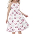 thumbnail image 2 of Nmnitkp Girl Dresses Short Sleeve Dresses Boho Summer Cotton Casual Skater Swing Twirly Sundress & Girl Dress Pink,13 Years, 2 of 7