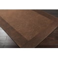 thumbnail image 4 of BoutiqueRugs Cord Boho Hand Tufted Wool Natural Fiber Soft Area Rug - Farmhouse Minimalist Geometric Bordered Solid Color Carpet - Dark Brown, Taupe, Tan - 9'9" Square, 4 of 14
