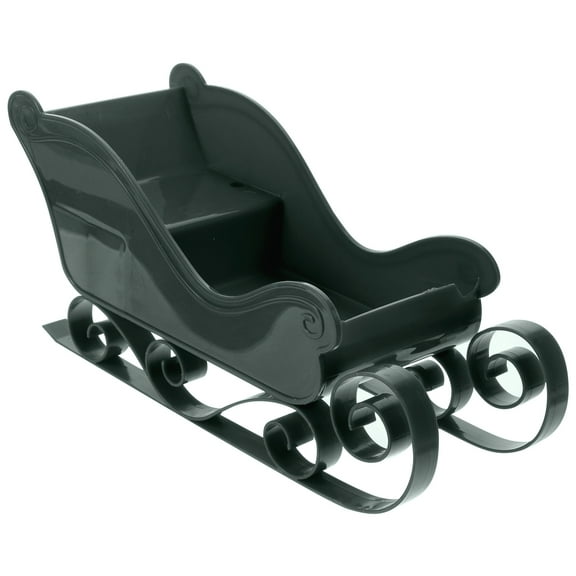 Amosfun Christmas Sleigh Sleigh Ornament Dark Green Plastic 1Pack