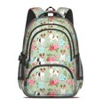 thumbnail image 2 of Jack Russell Terrier and Floral Backpack for School, Cute School Bag with Adjustable Shoulder Straps and Padded Back, 16.9"x12.6"x5.9", 2 of 5
