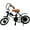 Black / Brown, variant on Mythrojan Wooden Metal Cycle/Bicycle Decorative