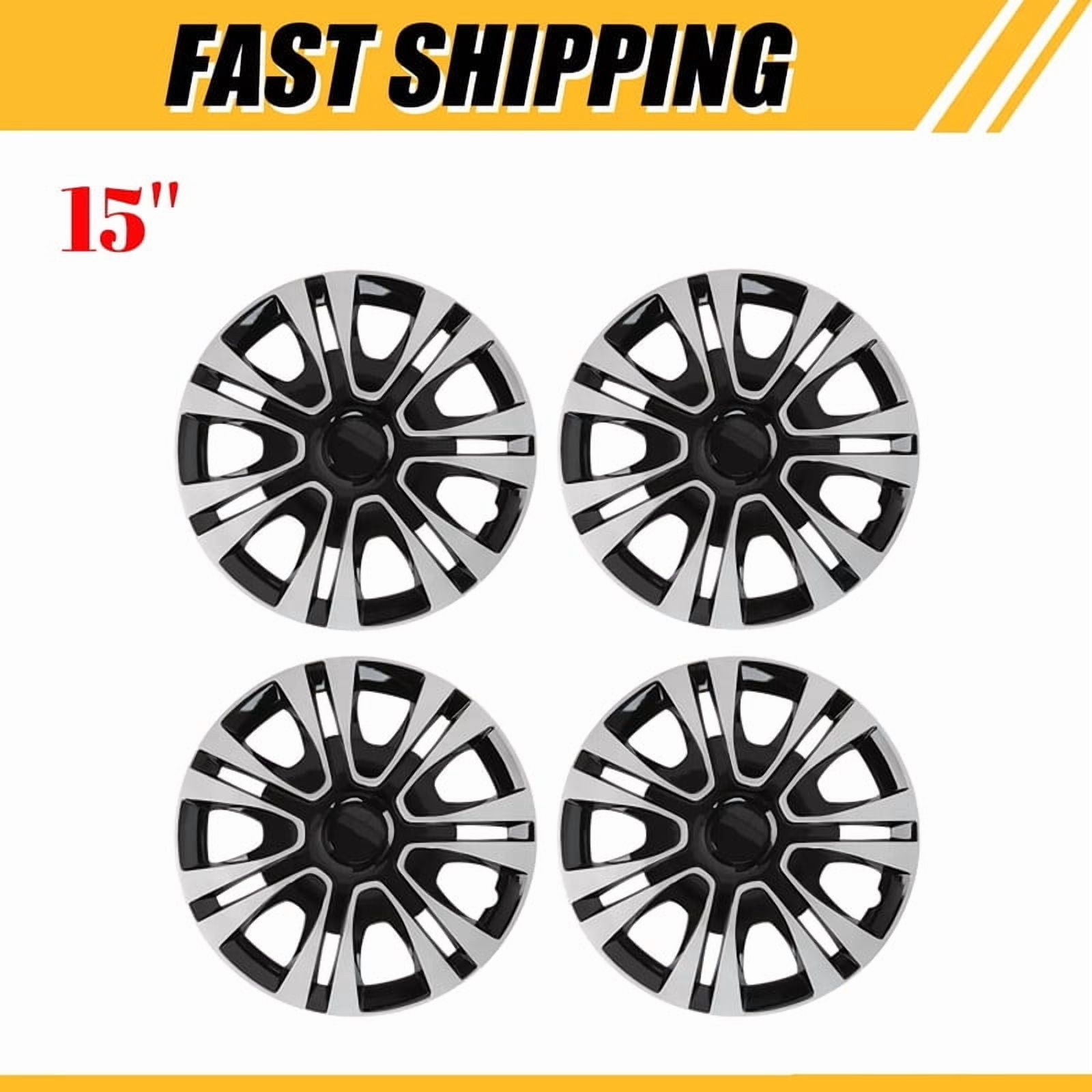15" Set of 4 Wheel Covers Snap On Hubcaps Full Hub Caps fit R15 Tire & Steel Rim