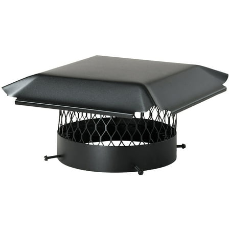 

Draft King CBO14 Single-Flue Black Galvanized-Steel Round Bolt-on Chimney Cap (14 )