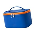 thumbnail image 4 of Bolsa de maquillaje pequeña Colco Estuche de almacenamiento portátil de cuero Azul, 4 of 8