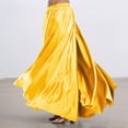 thumbnail image 2 of UJNDER Belly Dance Skirt Flowy Performance Skirt With Elastic Waistband Stage Show Practice Casual Yellow One Size, 2 of 4