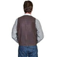 thumbnail image 2 of Scully Men's Lamb Leather Western Vest, Dark Brown, 50, 2 of 2