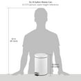thumbnail image 4 of Cubo de basura metálico Pedal Bin mDesign de 3 litros para baño y cocina, color blanco, 4 of 7