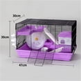 thumbnail image 2 of Château de cage pour Hamster Élevage Ours Doré à Double Couche avec Roues Pivotantes, 2 of 6