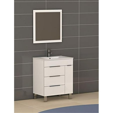 Eviva Geminis 28 Inch White Modern, 28 Bathroom Vanity With Sink